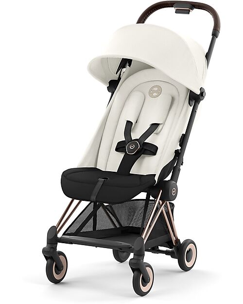 Cybex Passeggino Coya - Off White Telaio Rosegold - Leggero e Ultracompatto dalla Nascita ai 4 Anni Passeggini Leggeri