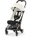 Cybex Passeggino Coya - Off White Telaio Rosegold - Leggero e Ultracompatto dalla Nascita ai 4 Anni Passeggini Leggeri