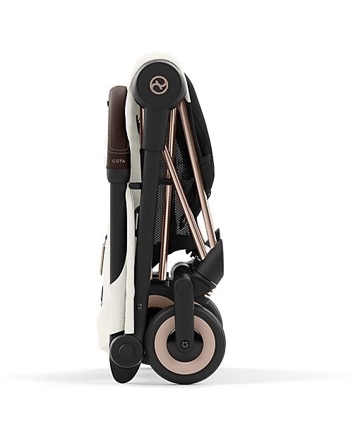 Cybex Passeggino Coya - Off White Telaio Rosegold - Leggero e Ultracompatto dalla Nascita ai 4 Anni Passeggini Leggeri