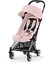 Cybex Passeggino Coya - Peach Pink Telaio Chrome - Leggero e Ultracompatto dalla Nascita ai 4 Anni Passeggini Leggeri