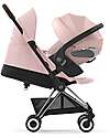 Cybex Passeggino Coya - Peach Pink Telaio Chrome - Leggero e Ultracompatto dalla Nascita ai 4 Anni Passeggini Leggeri