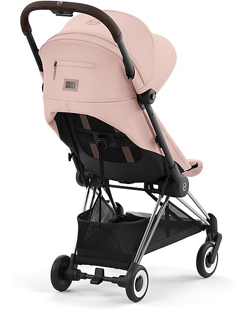 Cybex Passeggino Coya - Peach Pink Telaio Chrome - Leggero e Ultracompatto dalla Nascita ai 4 Anni Passeggini Leggeri