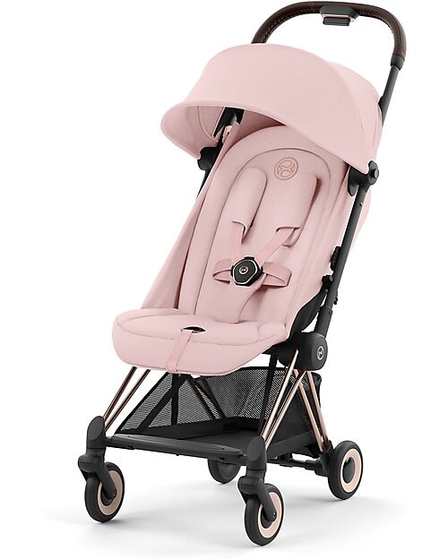 Cybex Passeggino Coya - Peach Pink Telaio Rosegold - Leggero e Ultracompatto dalla Nascita ai 4 Anni Passeggini Leggeri