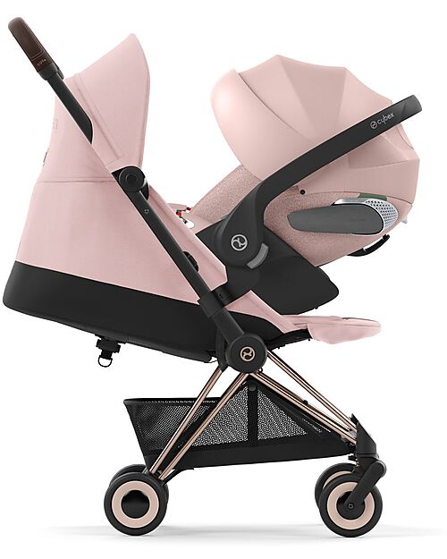 Cybex Passeggino Coya - Peach Pink Telaio Rosegold - Leggero e Ultracompatto dalla Nascita ai 4 Anni Passeggini Leggeri