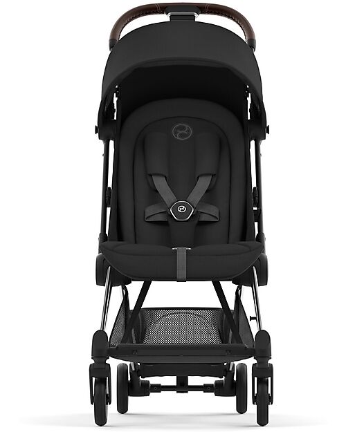 Cybex Passeggino Coya - Sepia Black Telaio Chrome - Leggero e Ultracompatto dalla Nascita ai 4 Anni Passeggini Leggeri