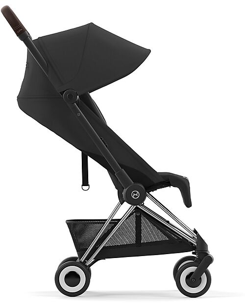 Cybex Passeggino Coya - Sepia Black Telaio Chrome - Leggero e Ultracompatto dalla Nascita ai 4 Anni Passeggini Leggeri