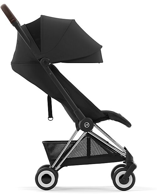 Cybex Passeggino Coya - Sepia Black Telaio Chrome - Leggero e Ultracompatto dalla Nascita ai 4 Anni Passeggini Leggeri