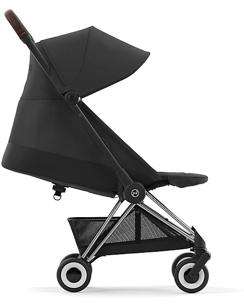 Cybex Passeggino Coya - Sepia Black Telaio Chrome - Leggero e Ultracompatto dalla Nascita ai 4 Anni Passeggini Leggeri