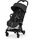 Cybex Passeggino Coya - Sepia Black - Telaio Matt Black - Leggero e Ultracompatto Pedane