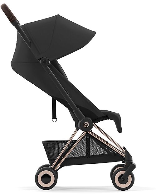 Cybex Passeggino Coya - Sepia Black Telaio Rosegold - Leggero e Ultracompatto dalla Nascita ai 4 Anni Passeggini Leggeri