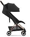 Cybex Passeggino Coya - Sepia Black Telaio Rosegold - Leggero e Ultracompatto dalla Nascita ai 4 Anni Passeggini Leggeri