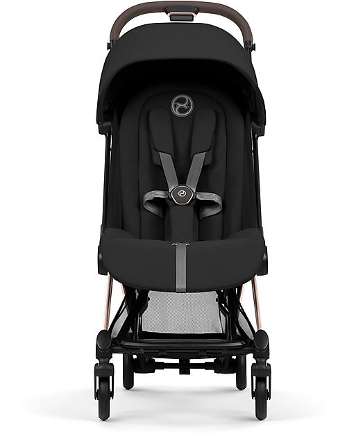 Cybex Passeggino Coya - Sepia Black - Telaio Rosegold - Leggero e Ultracompatto Pedane