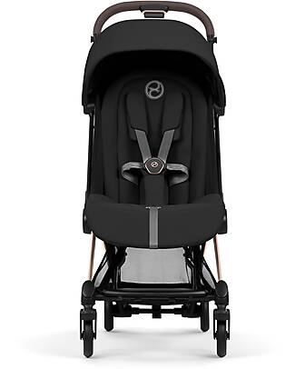 Cybex Passeggino Coya - Sepia Black - Telaio Rosegold - Leggero e Ultracompatto Pedane
