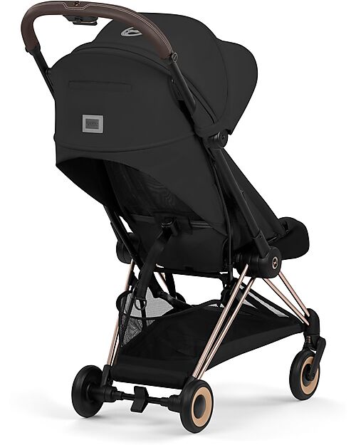 Cybex Passeggino Coya - Sepia Black - Telaio Rosegold - Leggero e Ultracompatto Pedane