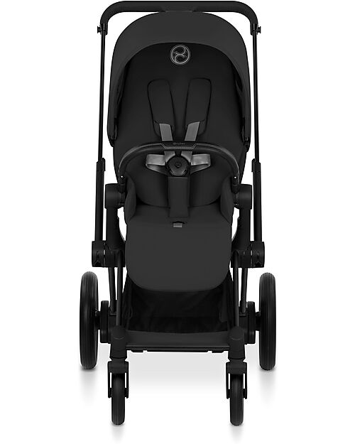 Cybex Passeggino e-Priam Duo Comfort - Telaio Matt Black + Seduta e Navicella Richiudibile Sepia Black Pedane