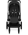 Cybex Passeggino e-Priam Duo Comfort - Telaio Matt Black + Seduta e Navicella Richiudibile Sepia Black Pedane