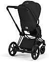 Cybex Passeggino e-Priam Duo Comfort - Telaio Matt Black + Seduta e Navicella Richiudibile Sepia Black Pedane