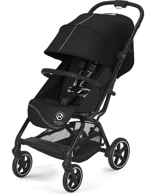 Cybex Passeggino Eezy S+ 2 - Moon Black/Black - dalla Nascita - Mobilità Eccezionale! Passeggini Leggeri