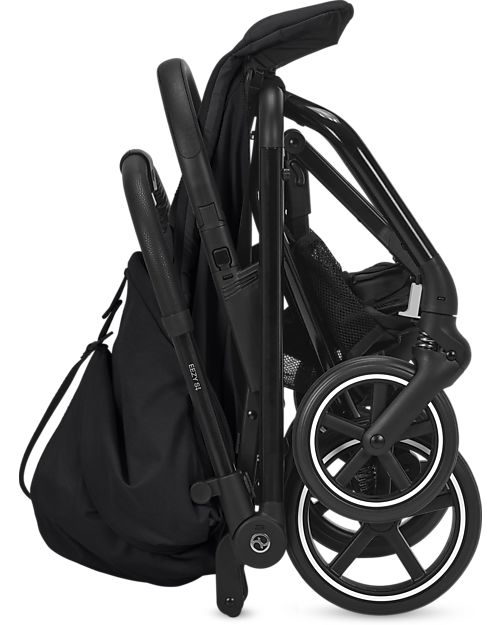 Cybex Passeggino Eezy S+ 2 - Moon Black/Black - dalla Nascita - Mobilità Eccezionale! Passeggini Leggeri