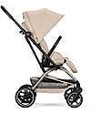 Cybex Passeggino Eezy S Twist + 2 - Almond Beige - Telaio Nero - Seduta Rotante a 360° Passeggini Leggeri