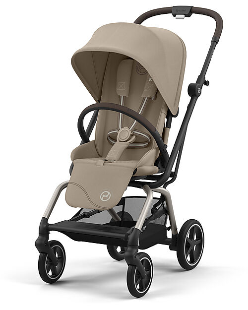 Cybex Passeggino Eezy S Twist + 2 - Almond Beige - Telaio Taupe - Seduta Rotante a 360° Passeggini Classici