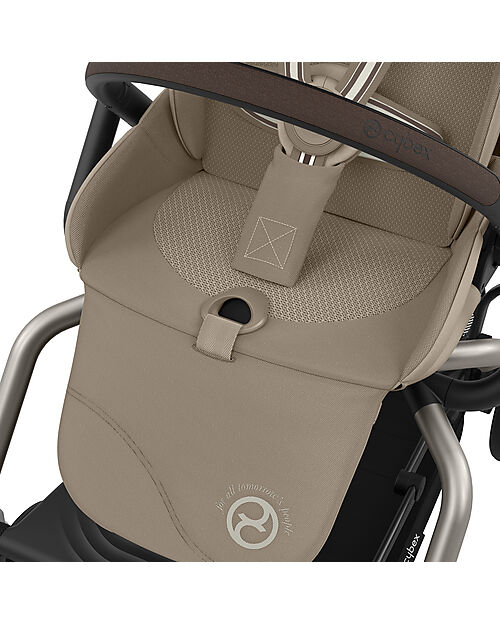 Cybex Passeggino Eezy S Twist + 2 - Almond Beige - Telaio Taupe - Seduta Rotante a 360° Passeggini Classici
