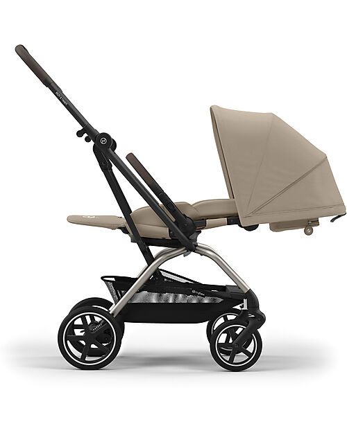 Cybex Passeggino Eezy S Twist + 2 - Almond Beige - Telaio Taupe - Seduta Rotante a 360° Passeggini Classici
