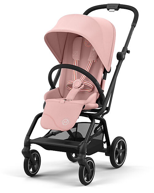 Cybex Passeggino Eezy S Twist + 2 - Candy Pink - Telaio Nero - Seduta Rotante a 360° Passeggini Classici