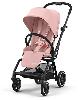 Cybex Passeggino Eezy S Twist + 2 - Candy Pink - Telaio Nero - Seduta Rotante a 360° Passeggini Classici