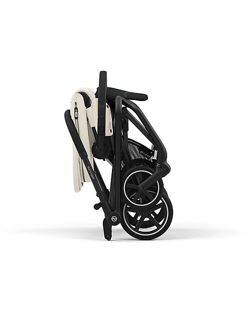 Cybex Passeggino Eezy S Twist + 2 - Canvas White - Telaio Nero - Seduta Rotante a 360° Passeggini Classici