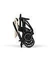 Cybex Passeggino Eezy S Twist + 2 - Canvas White - Telaio Nero - Seduta Rotante a 360° Passeggini Classici