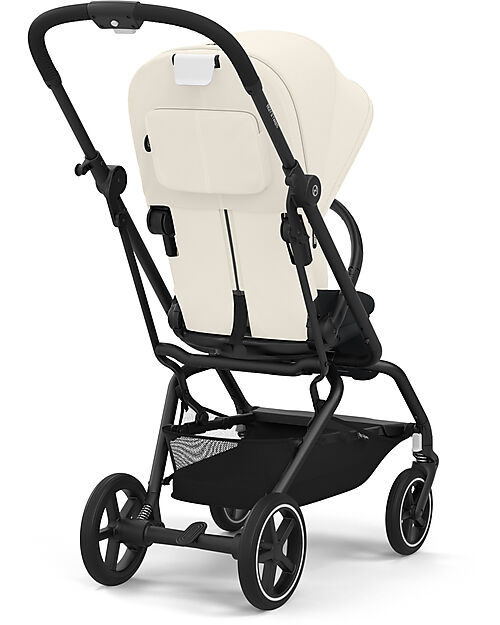 Cybex Passeggino Eezy S Twist + 2 - Canvas White - Telaio Nero - Seduta Rotante a 360° Passeggini Classici