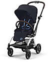Cybex Passeggino Eezy S Twist + 2 - Dark Blue - Telaio Silver - Seduta Rotante a 360° Passeggini Classici