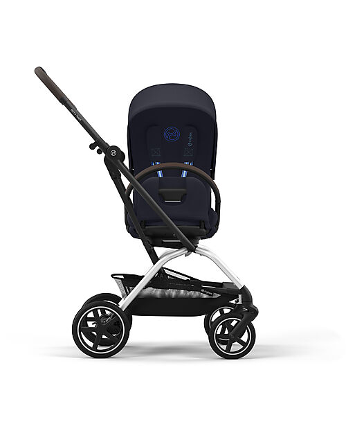 Cybex Passeggino Eezy S Twist + 2 - Dark Blue - Telaio Silver - Seduta Rotante a 360° Passeggini Classici