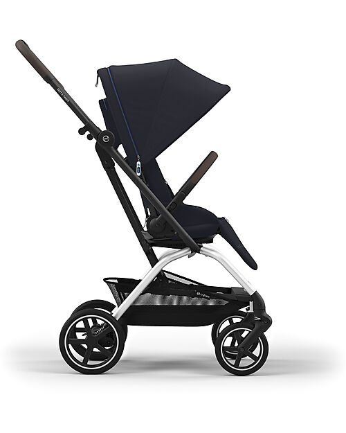 Cybex Passeggino Eezy S Twist + 2 - Dark Blue - Telaio Silver - Seduta Rotante a 360° Passeggini Classici