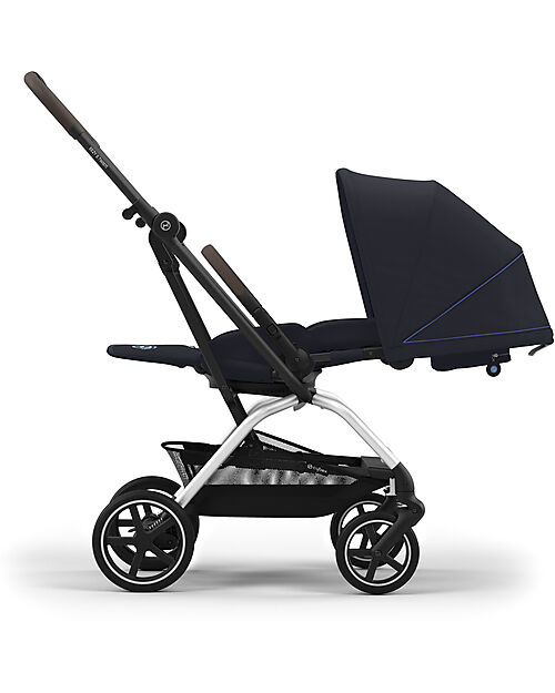 Cybex Passeggino Eezy S Twist + 2 - Dark Blue - Telaio Silver - Seduta Rotante a 360° Passeggini Classici