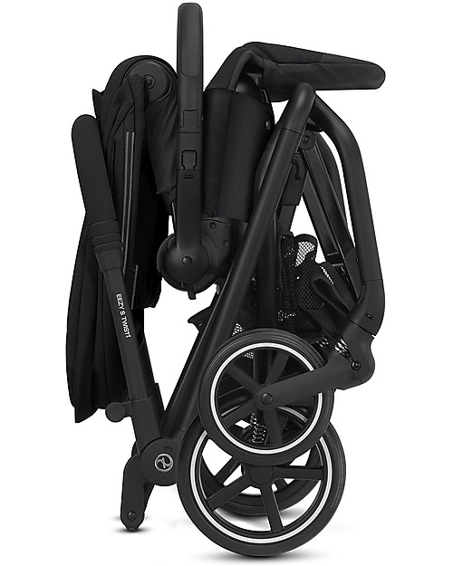 Cybex Passeggino Eezy S Twist+ 2 - Deep Black - Rotazione Fronte Strada/Genitore Passeggini Leggeri