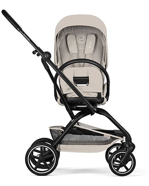Cybex Passeggino Eezy S Twist + 2 - Dune Grey - Telaio Nero - Seduta Rotante a 360° Passeggini Leggeri