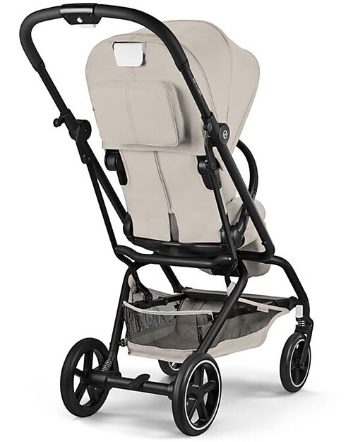 Cybex Passeggino Eezy S Twist + 2 - Dune Grey - Telaio Nero - Seduta Rotante a 360° Passeggini Leggeri