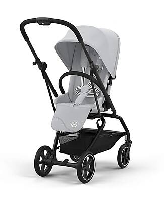 Cybex Passeggino Eezy S Twist + 2 - Fog Grey - Telaio Nero - Seduta Rotante a 360° Passeggini Classici