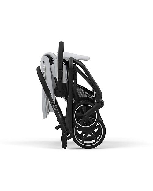 Cybex Passeggino Eezy S Twist + 2 - Fog Grey - Telaio Nero - Seduta Rotante a 360° Passeggini Classici