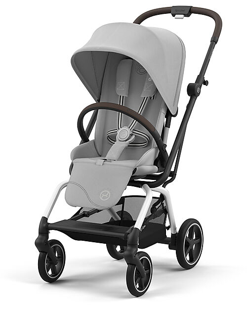 Cybex Passeggino Eezy S Twist + 2 - Fog Grey - Telaio Silver - Seduta Rotante a 360° Passeggini Classici