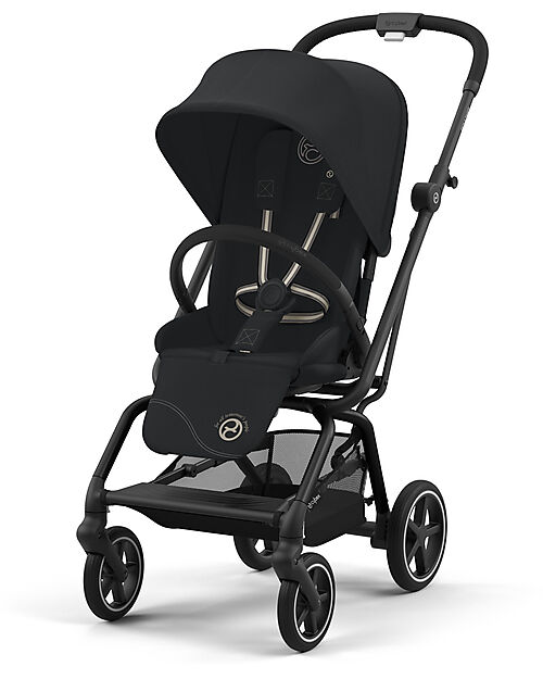 Cybex Passeggino Eezy S Twist + 2 - Magic Black - Telaio Nero - Seduta Rotante a 360° Passeggini Classici
