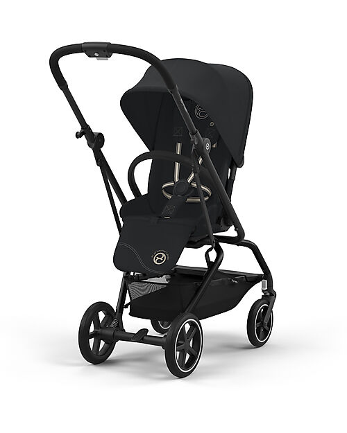 Cybex Passeggino Eezy S Twist + 2 - Magic Black - Telaio Nero - Seduta Rotante a 360° Passeggini Classici