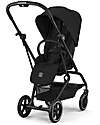 Cybex Passeggino Eezy S Twist + 2 - Magic Black - Telaio Nero - Seduta Rotante a 360° Passeggini Leggeri