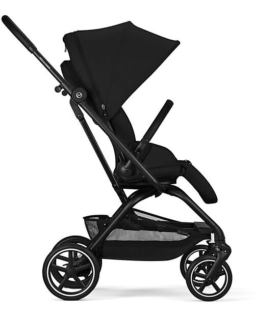Cybex Passeggino Eezy S Twist + 2 - Magic Black - Telaio Nero - Seduta Rotante a 360° Passeggini Leggeri