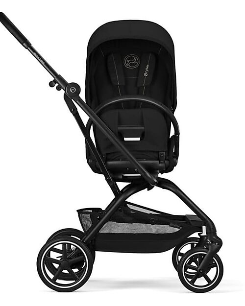 Cybex Passeggino Eezy S Twist + 2 - Magic Black - Telaio Nero - Seduta Rotante a 360° Passeggini Leggeri