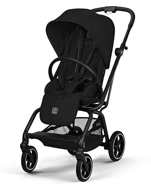 Cybex Passeggino Eezy S Twist + 2 - Magic Black - Telaio Nero - Seduta Rotante a 360° Passeggini Leggeri