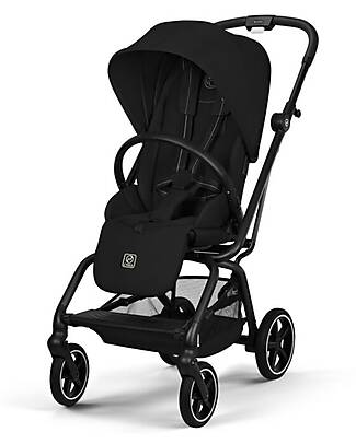 Cybex Passeggino Eezy S Twist + 2 - Magic Black - Telaio Nero - Seduta Rotante a 360° Passeggini Leggeri
