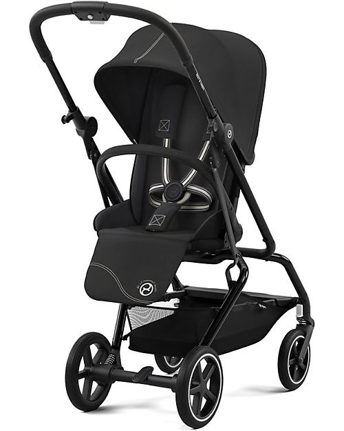 Cybex Passeggino Eezy S Twist+ 2 - Moon Black/Black - Rotazione Fronte Strada/Genitore - dalla Nascita Passeggini Leggeri
